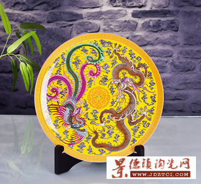景德镇陶瓷婚庆摆件工艺品瓷盘