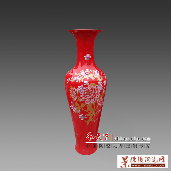 景德镇陶瓷落地大花瓶 连年有余1米花瓶