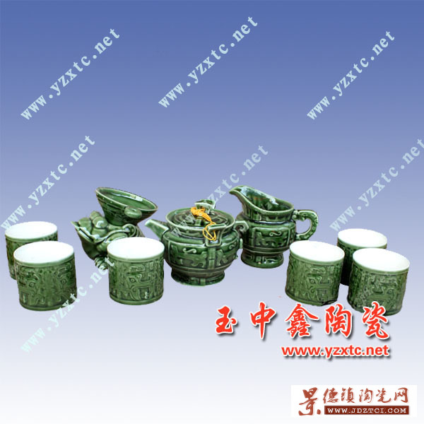 柴窑烧制陶瓷茶具  手绘仿古陶瓷茶具 手绘茶具