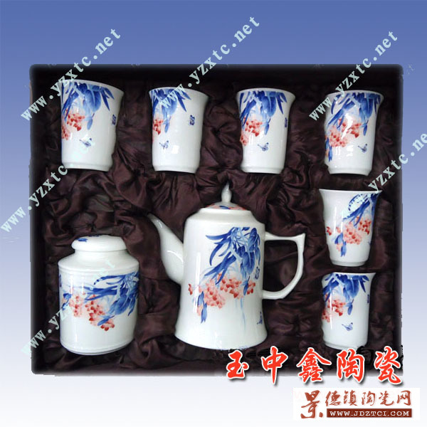 陶瓷茶具生产厂家  陶瓷茶具生产厂家 7头双层陶瓷茶具