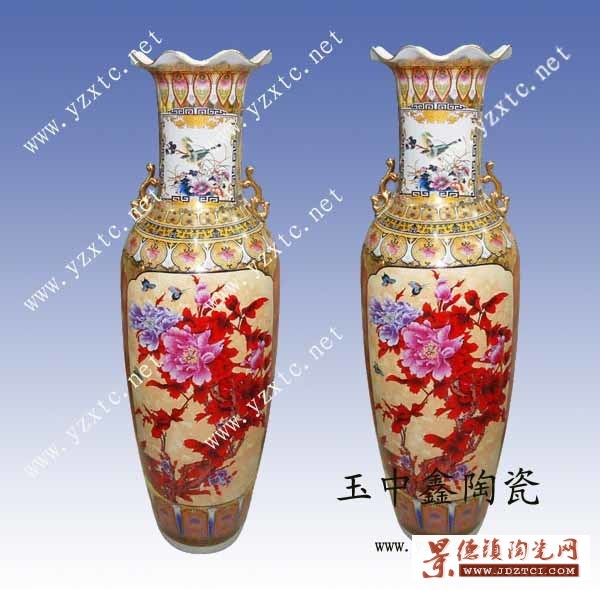 公司酒店开业大花瓶 手绘陶瓷大花瓶 装饰陶瓷大花瓶