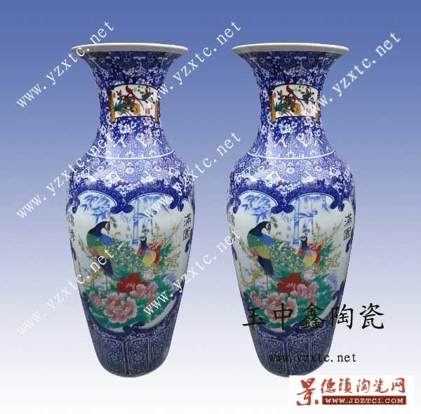 中国红花瓶 礼品陶瓷大花瓶 陶瓷大花瓶