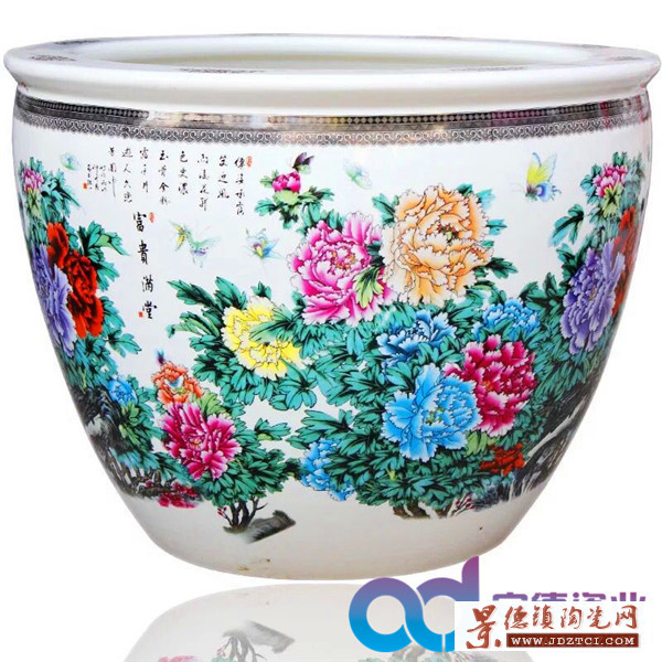 陶瓷鱼缸 装饰品陶瓷大缸