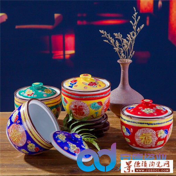 陶瓷茶叶罐，手绘陶瓷茶叶罐