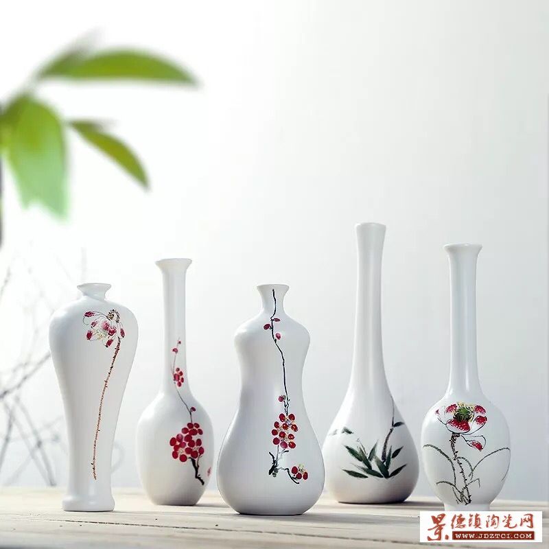陶瓷迷你陶瓷小花瓶摆件  陶瓷小花瓶水培  陶瓷小花瓶小清新  北欧陶瓷白色小花瓶
