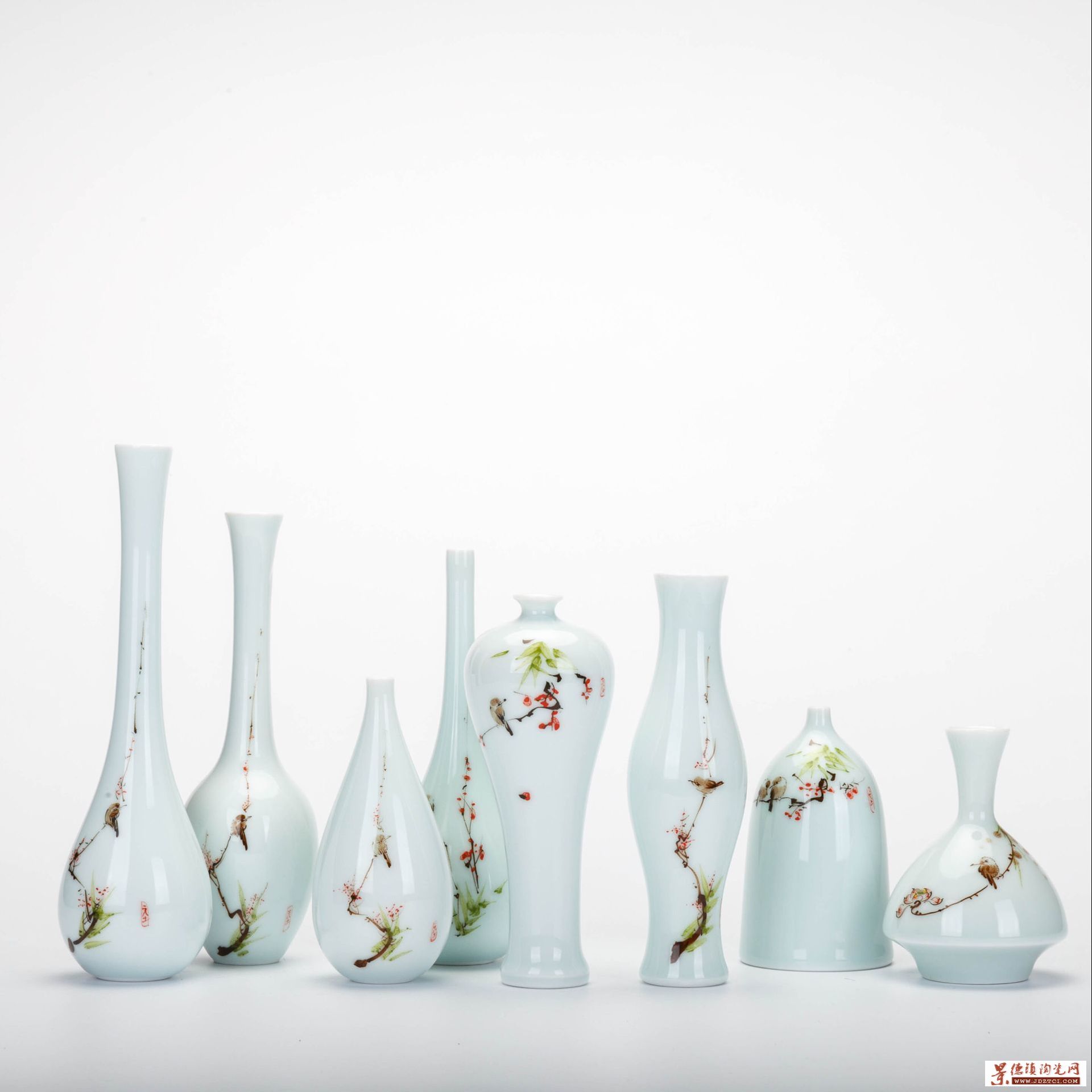景德镇陶瓷小花瓶花瓶摆件  客厅插花   陶瓷迷你陶瓷小花瓶摆件