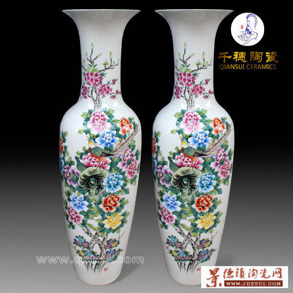 开业送2米陶瓷大花瓶款式 高档一对大花瓶礼品