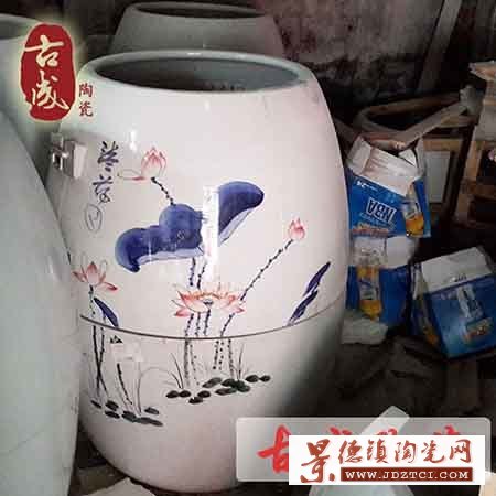 景德镇厂家直销陶瓷保健养生瓮 小巴马活瓷能量养生缸
